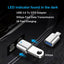 LED USB 3.0 to Type-C Adapter - OTG USB-C and USB-A to Micro USB Female Connector for Samsung, Xiaomi, and POCO Devices