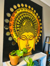 Original Acrylic Painted and Hand Drawn Mandala Buddha Wall Paintings