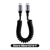 Revolutionary Spiral Stretchable USB-C Data Cable: Fast Charging and Versatile Length for All Type-C Devices