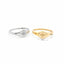 Stainless Steel Oval Sunburst Signet Ring - Gold