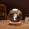 6/8Cm 3D Crystal Ball Planet Night Light