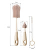 Silicone Bottle Brush Set 3-Pack - For Bottles, Teats & Straws