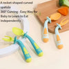 Bendable Baby Fork and Spoon Set - Self-Feeding Utensils
