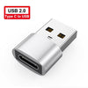 LED USB 3.0 to Type-C Adapter - OTG USB-C and USB-A to Micro USB Female Connector for Samsung, Xiaomi, and POCO Devices