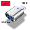 LED USB 3.0 to Type-C Adapter - OTG USB-C and USB-A to Micro USB Female Connector for Samsung, Xiaomi, and POCO Devices