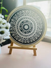 "Monochrome Harmony: Magic of Handcrafted Mandala" Home Decor Paintings