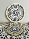 "Monochrome Harmony: Magic of Handcrafted Mandala" Home Decor Paintings