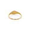 Stainless Steel Oval Sunburst Signet Ring - Gold